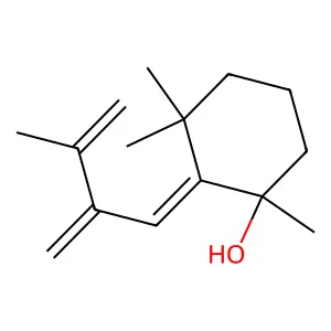 1,3,3-Trimethyl-2-(3-methyl-2-methylidenebut-3-en-1-ylidene)cyclohexan-1-ol structure