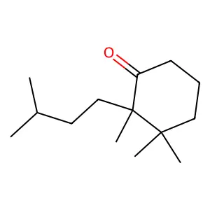 2,3,3-Trimethyl-2-(3-methylbutyl)cyclohexan-1-one structure