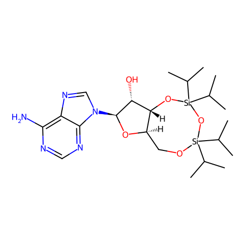 3',5'-O-(1,1,3,3-Tetrakis(1-methylethyl)-1,3-disiloxanediyl)adenosine structure