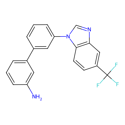 3-[3-[5-(Trifluoromethyl)benzimidazol-1-yl]phenyl]aniline structure