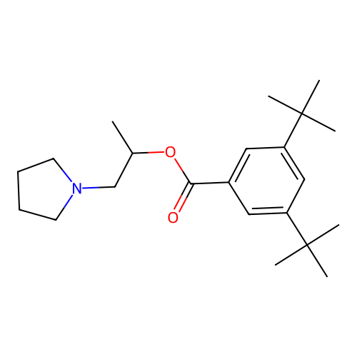 1-(Pyrrolidin-1-yl)propan-2-yl 3,5-di-tert-butylbenzoate structure
