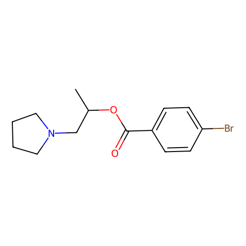 1-Pyrrolidin-1-ylpropan-2-yl 4-bromobenzoate structure