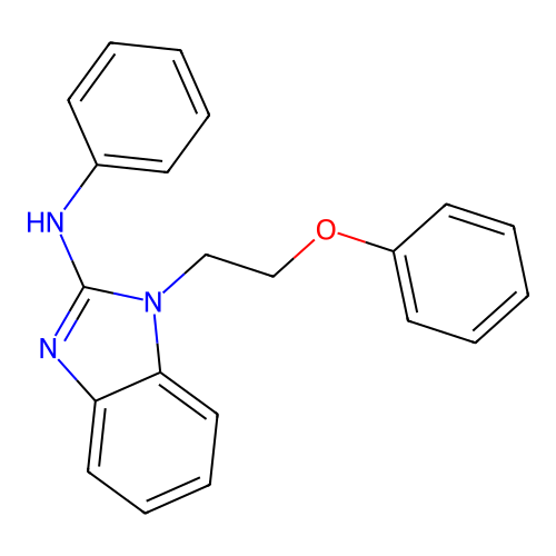 1-(2-phenoxyethyl)-N-phenylbenzimidazol-2-amine structure
