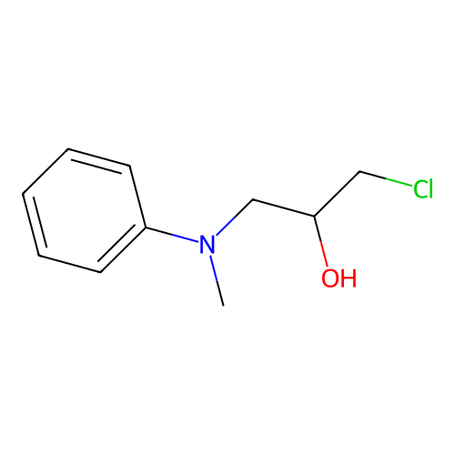 1-chloro-3-(N-methylanilino)propan-2-ol structure