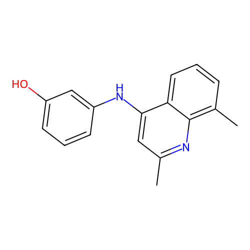 3-[(2,8-Dimethylquinolin-4-yl)amino]phenol structure