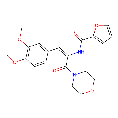 (E)-N-(1-(3,4-dimethoxyphenyl)-3-morpholino-3-oxoprop-1-en-2-yl)furan-2-carboxamide structure