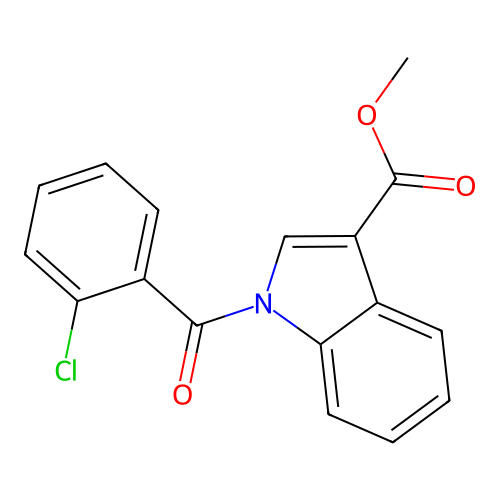 methyl 1-(2-chlorobenzoyl)-1H-indole-3-carboxylate structure