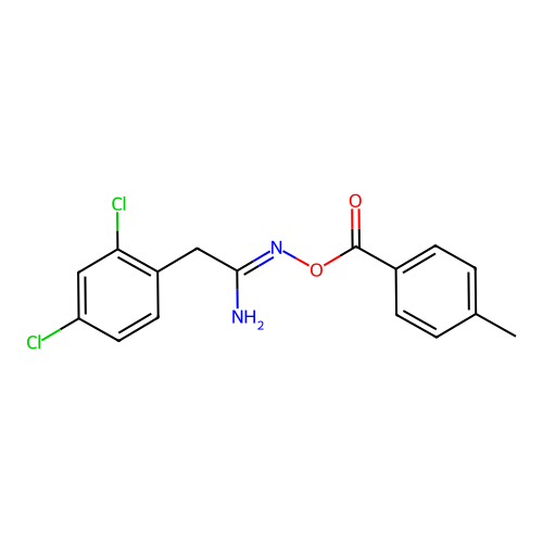 (1Z)-2-(2,4-dichlorophenyl)-N'-{[(4-methylphenyl)carbonyl]oxy}ethanimidamide structure