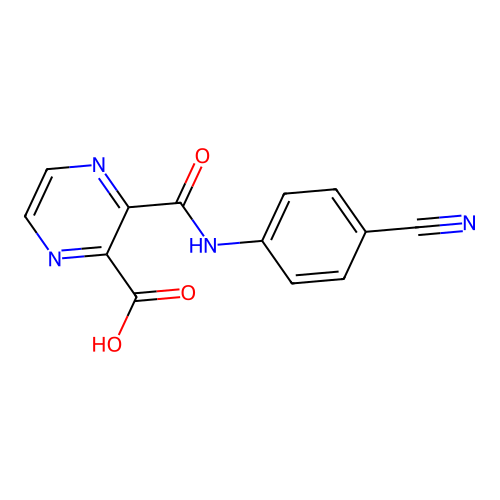 3-[(4-cyanophenyl)carbamoyl]pyrazine-2-carboxylic Acid structure