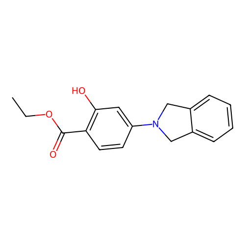 ethyl 4-(1,3-dihydro-2H-isoindol-2-yl)-2-hydroxybenzoate structure