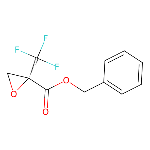 (S)-2,3-epoxy-2-trifluoromethylpropionic acid benzyl ester structure