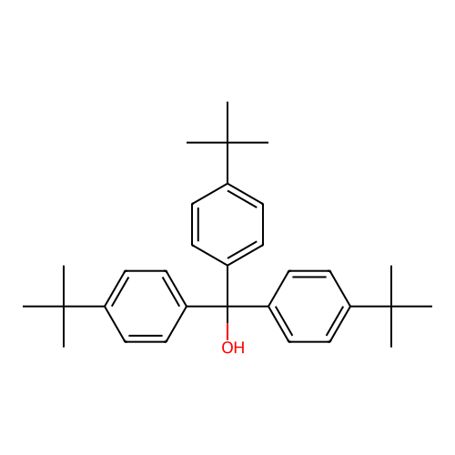 Tris-(4-tert-butyl-phenyl)-methanol structure
