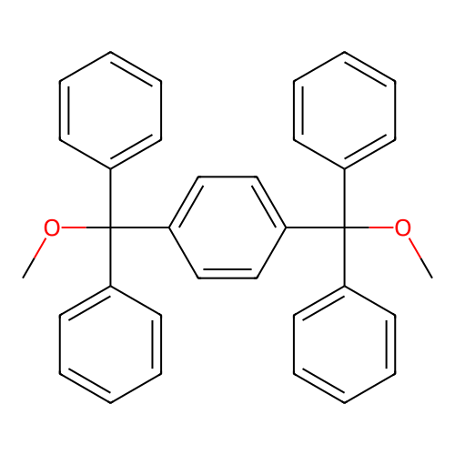 1,4-Bis[methoxy(diphenyl)methyl]benzene structure