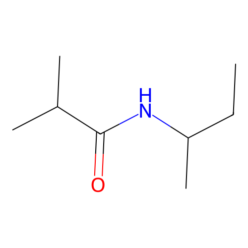 N-s-Butyl-isobutyramide structure