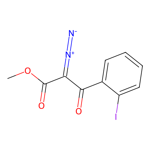 Methyl 2-diazo-3-(2-iodophenyl)-3-oxopropanoate structure
