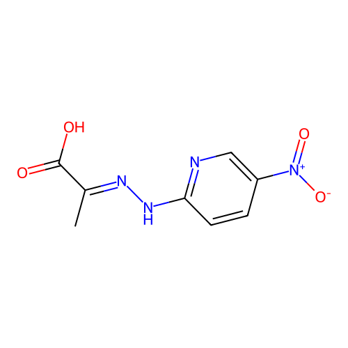 (2E)-2-[(5-Nitropyridin-2-yl)hydrazono]propanoic acid structure