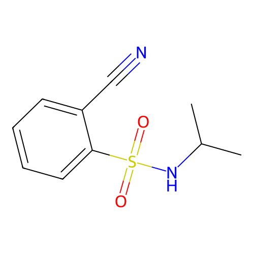 Benzenesulfonamide, 2-cyano-N-(1-methylethyl)- structure