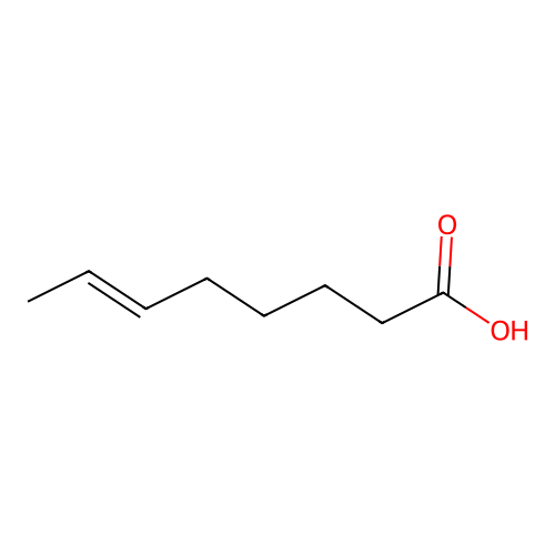 trans-epsilon-Octenoic acid structure