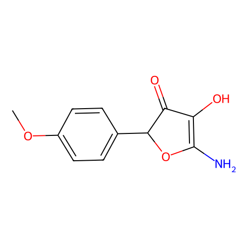 5-Amino-4-hydroxy-2-(4-methoxyphenyl)furan-3-one structure