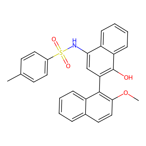N-[4-hydroxy-3-(2-methoxynaphthalen-1-yl)naphthalen-1-yl]-4-methyl-benzenesulfonamide structure