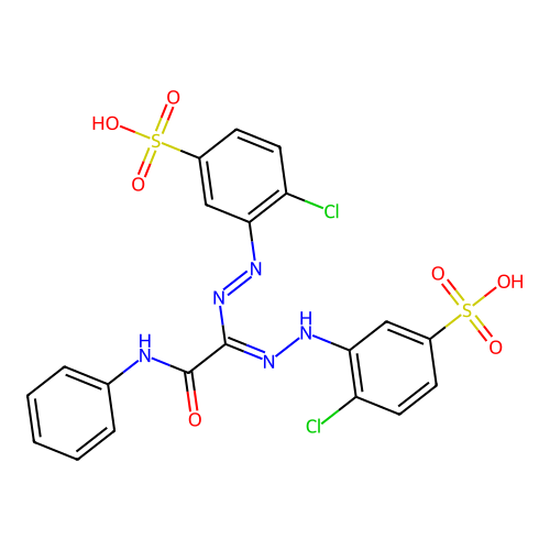 3-[2-[2-anilino-1-[(2-chloro-5-sulfophenyl)diazenyl]-2-oxoethylidene]hydrazinyl]-4-chlorobenzenesulfonic acid structure