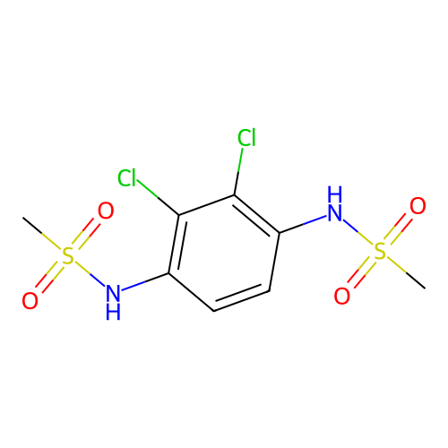 N-[2,3-dichloro-4-(methanesulfonamido)phenyl]methanesulfonamide structure