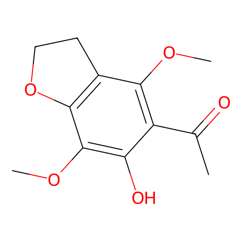 1-(6-Hydroxy-4,7-dimethoxy-2,3-dihydro-1-benzofuran-5-yl)ethanone structure