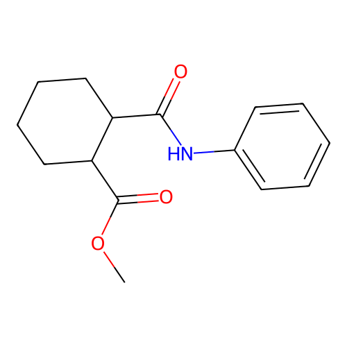 Methyl 2-(phenylcarbamoyl)cyclohexane-1-carboxylate structure