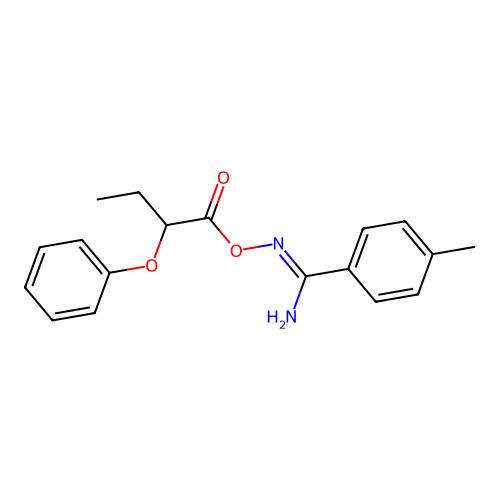 4-methyl-N'-[(2-phenoxybutanoyl)oxy]benzenecarboximidamide structure