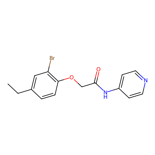 2-(2-bromo-4-ethylphenoxy)-N-(pyridin-4-yl)acetamide structure