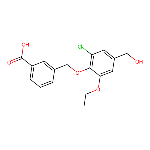 3-[[2-chloro-6-ethoxy-4-(hydroxymethyl)phenoxy]methyl]benzoic Acid structure
