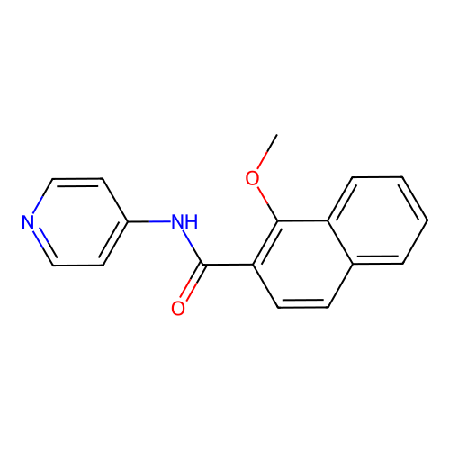1-methoxy-N-(4-pyridinyl)-2-naphthamide structure