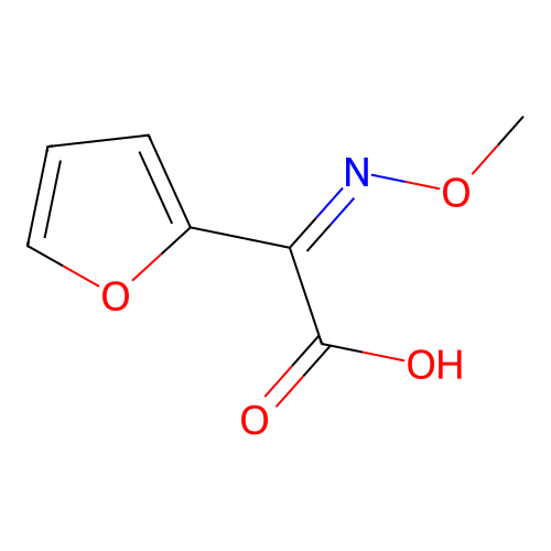 alpha-(Methoxyimino)furan-2-acetic acid structure