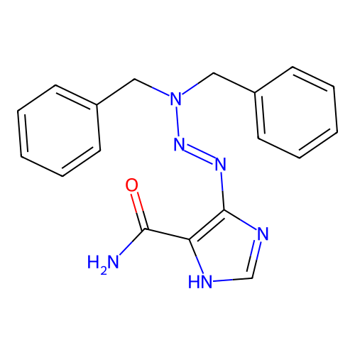 5-[(Dibenzylamino)hydrazinylidene]imidazole-4-carboxamide structure