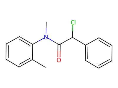 2-Chloro-N-methyl-2-phenyl-O-acetotoluidide structure