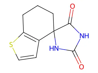 6,7-Dihydro-5H-spiro[benzo[b]thiophene-4,4'-imidazolidine]-2',5'-dione structure