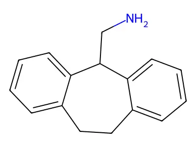 10,11-Dihydro-5H-dibenzo(a,d)cycloheptene-5-methanamine structure