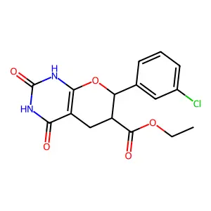 ethyl 7-(3-chlorophenyl)-2,4-dioxo-1,5,6,7-tetrahydropyrano[ structure