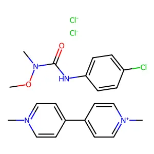 Paraquat dichloride mixt. with monolinuron structure