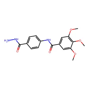 Benzoic acid, 4-((3,4,5-trimethoxybenzoyl)amino)-, hydrazide structure