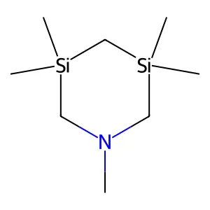 1-Aza-3,5-disilacyclohexane, 1,3,3,5,5-pentamethyl- structure