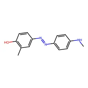 2-Methyl-4-((4-(methylamino)phenyl)azo)phenol structure