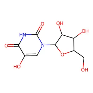 1-[3,4-二羟基-5-(羟甲基)氧杂环戊-2-基]-5-羟基嘧啶-2,4-二酮 structure