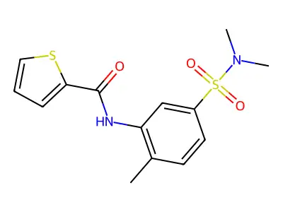 N-[5-(dimethylsulfamoyl)-2-methylphenyl]thiophene-2-carboxamide structure