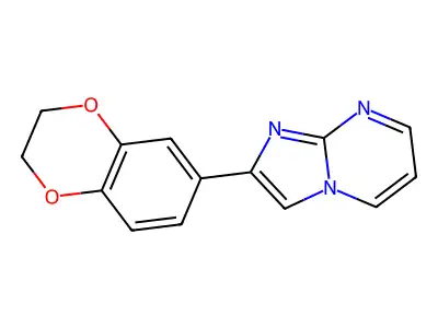 2-(2,3-Dihydro-1,4-benzodioxin-6-yl)imidazo[1,2-a]pyrimidine structure