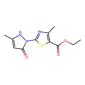 Ethyl 2-(5-hydroxy-3-methylpyrazolyl)-4-methyl-1,3-thiazole-5-carboxylate structure