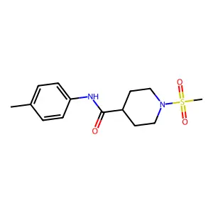 N-(4-methylphenyl)-1-methylsulfonylpiperidine-4-carboxamide structure