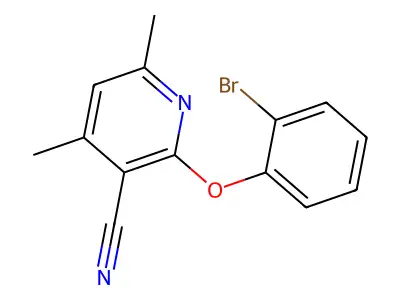 2-(2-Bromophenoxy)-4,6-dimethylnicotinonitrile structure