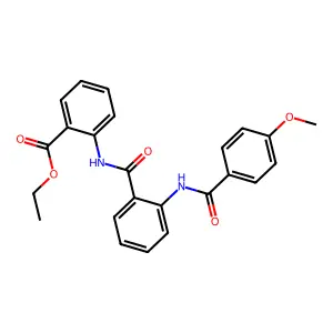 Ethyl 2-({2-[(4-methoxybenzoyl)amino]benzoyl}amino)benzoate structure