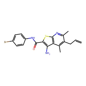 3-amino-N-(4-bromophenyl)-4,6-dimethyl-5-prop-2-enylthieno[2,3-b]pyridine-2-carboxamide structure